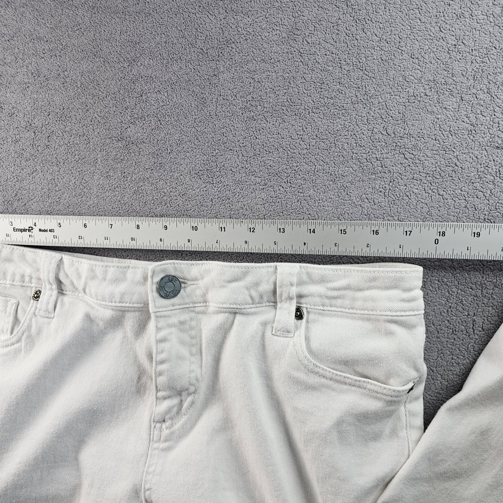 Kut from the Kloth Boyfriend‎ Jeans Women's 14 White Denim Stretch Bardot Skinny - Picture 6 of 15